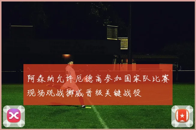阿森纳允许厄德高参加国家队比赛现场观战挪威晋级关键战役