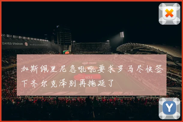 加斯佩里尼急吼吼要求罗马尽快签下齐尔克泽别再拖延了
